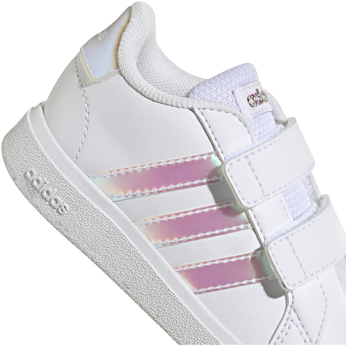 adidas Grand Court 2.0 Toddler Casual Shoes with Iridescent