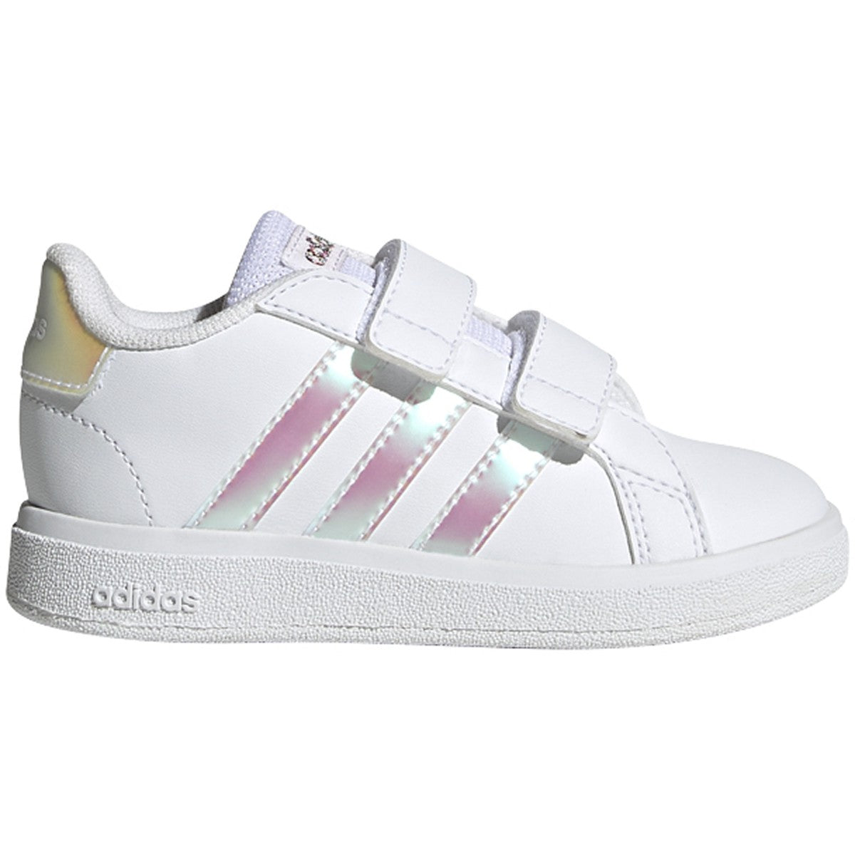 adidas Grand Court 2.0 Toddler Casual Shoes with Iridescent