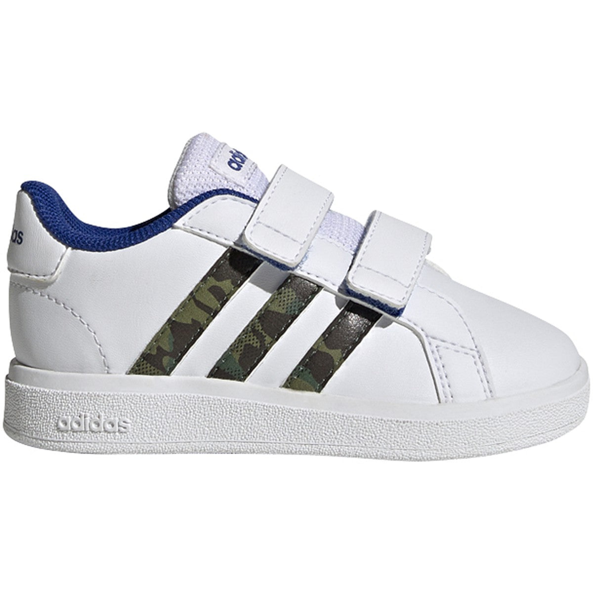 adidas Grand Court 2.0 Toddler Tennis Shoes with Camo Stripes