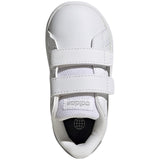 adidas Grand Court 2.0 Toddler Tennis Shoes with Silver Stripes