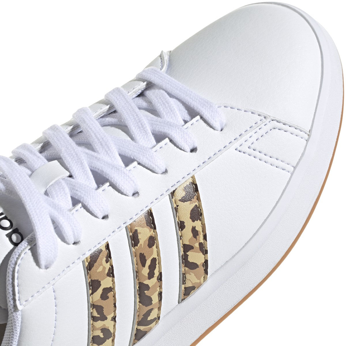 adidas Grand Court 2.0 Womens Tennis Shoes with Cheetah Print