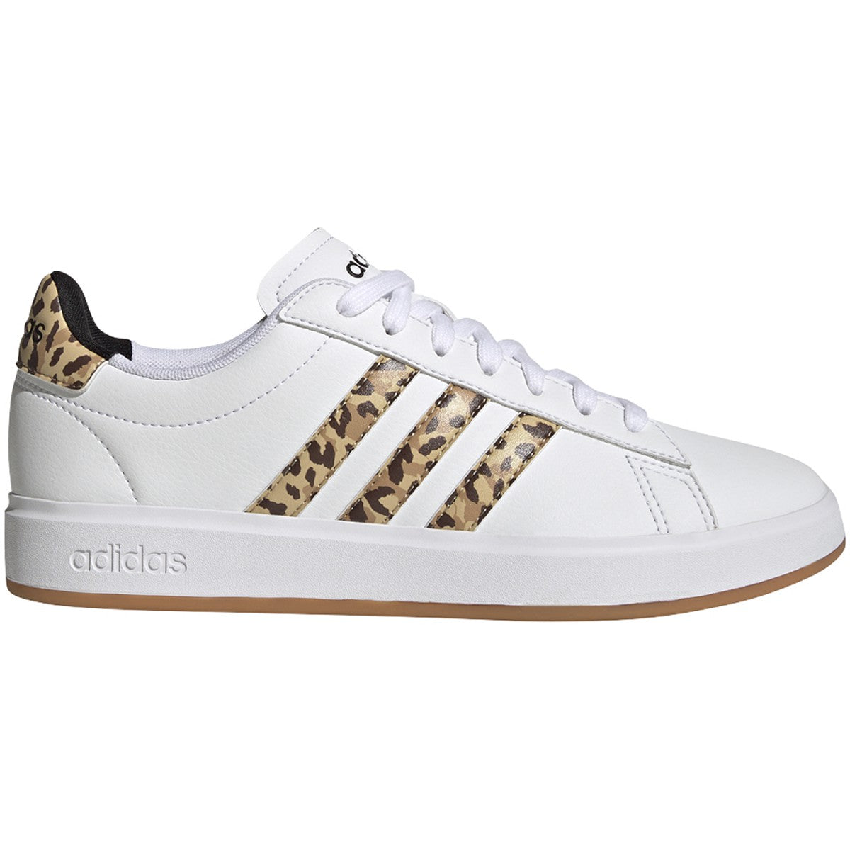 adidas Grand Court 2.0 Womens Tennis Shoes with Cheetah Print