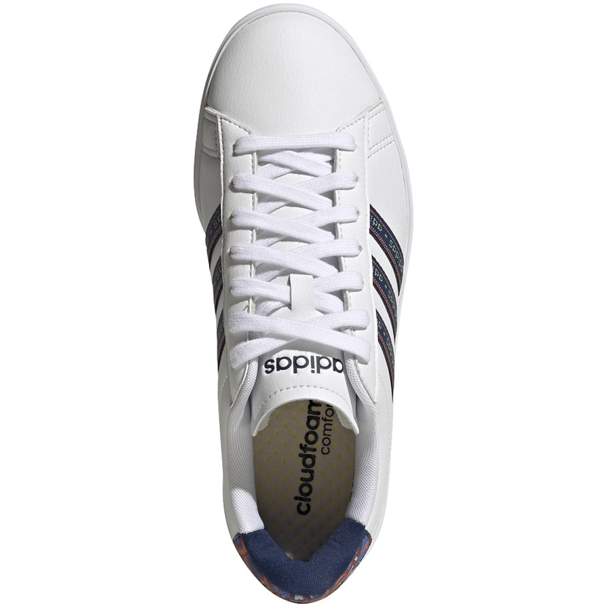 adidas Grand Court 2.0 Womens Tennis Shoes with Floral Accents