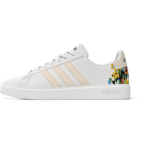 adidas Grand Court 2.0 Womens Tennis Shoes with Flower Print