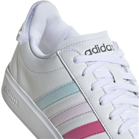 adidas Grand Court 2.0 Womens Tennis Shoes with Pastel Stripes