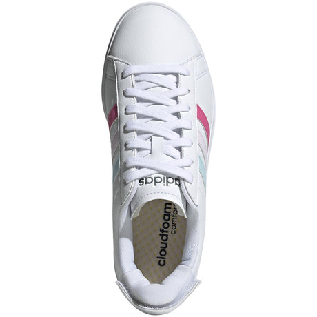 adidas Grand Court 2.0 Womens Tennis Shoes with Pastel Stripes