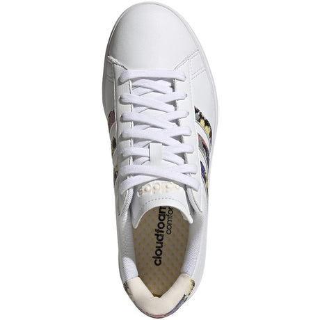 adidas Grand Court 2.0 Womens Tennis Sneakers with Flowers