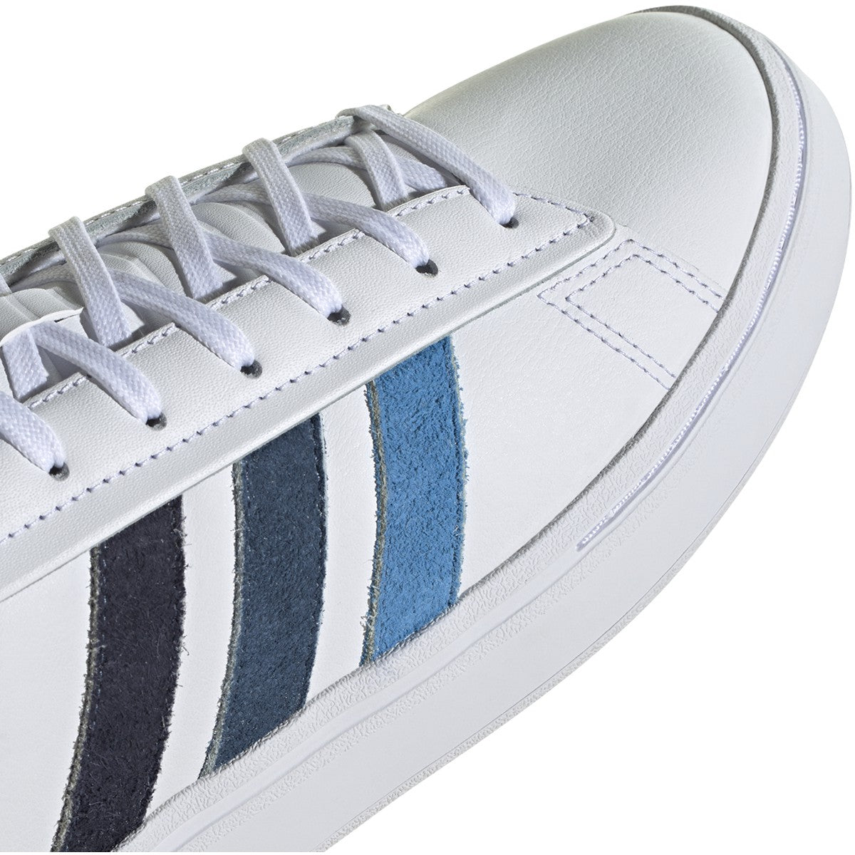 adidas Grand Court Alpha Mens Tennis Shoes in White and Blue