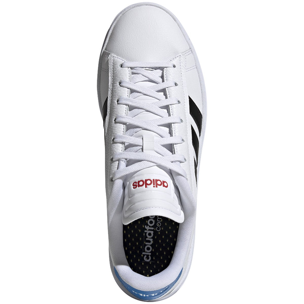 adidas Grand Court Alpha Mens Tennis Shoes with Black Stripes