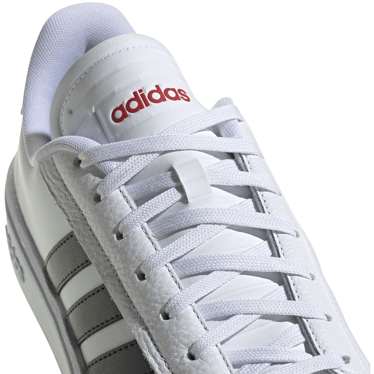 adidas Grand Court Alpha Mens Tennis Shoes with Black Stripes