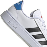 adidas Grand Court Alpha Mens Tennis Shoes with Black Stripes