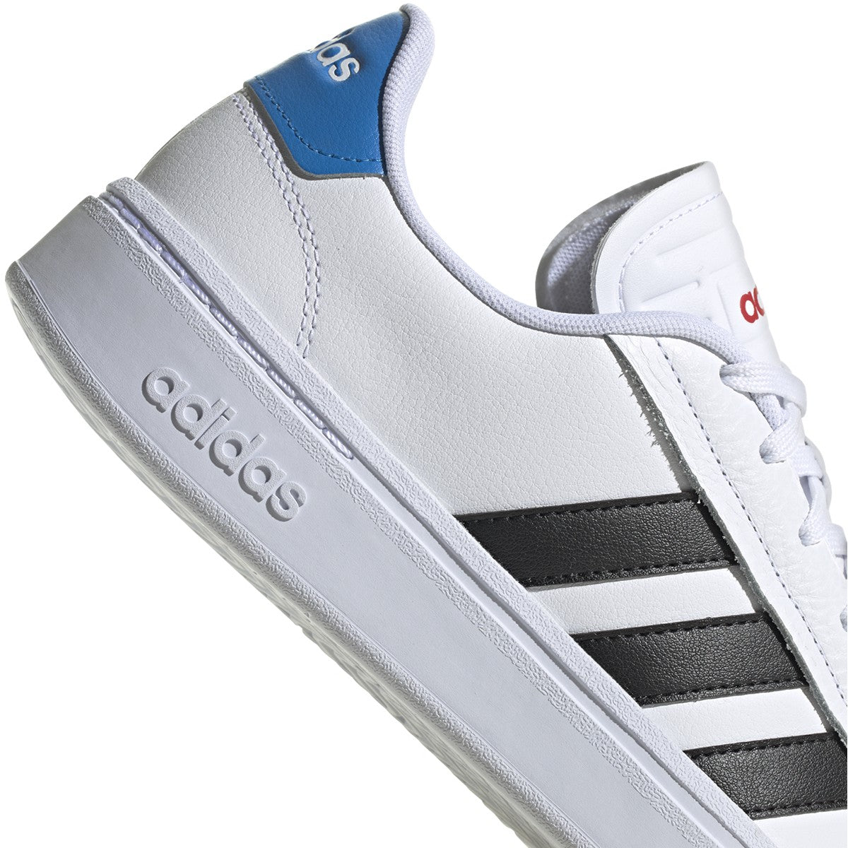 adidas Grand Court Alpha Mens Tennis Shoes with Black Stripes