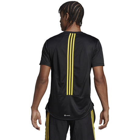 adidas HIIT Back 3 Stripes Mens Training Tee