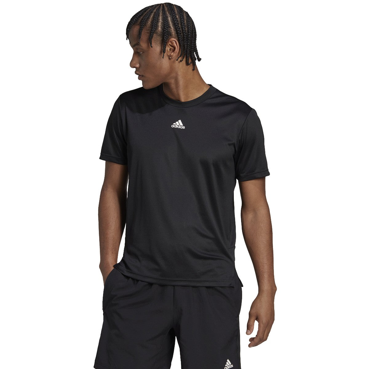 adidas HIIT Back 3 Stripes Mens Training Tee