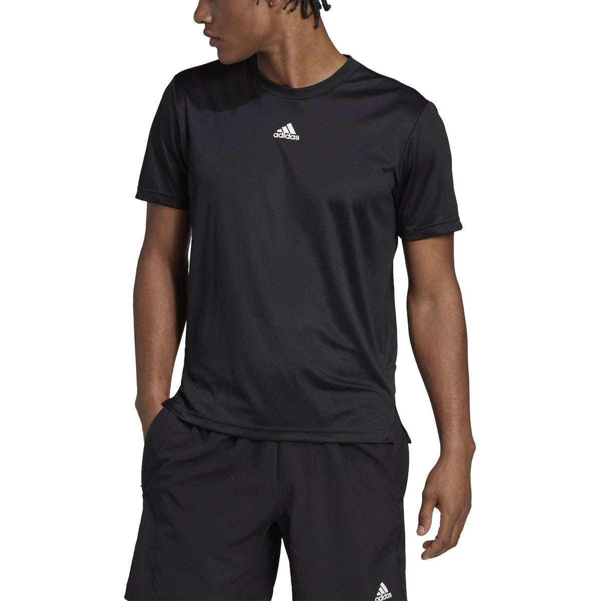 adidas HIIT Back 3 Stripes Mens Training Tee