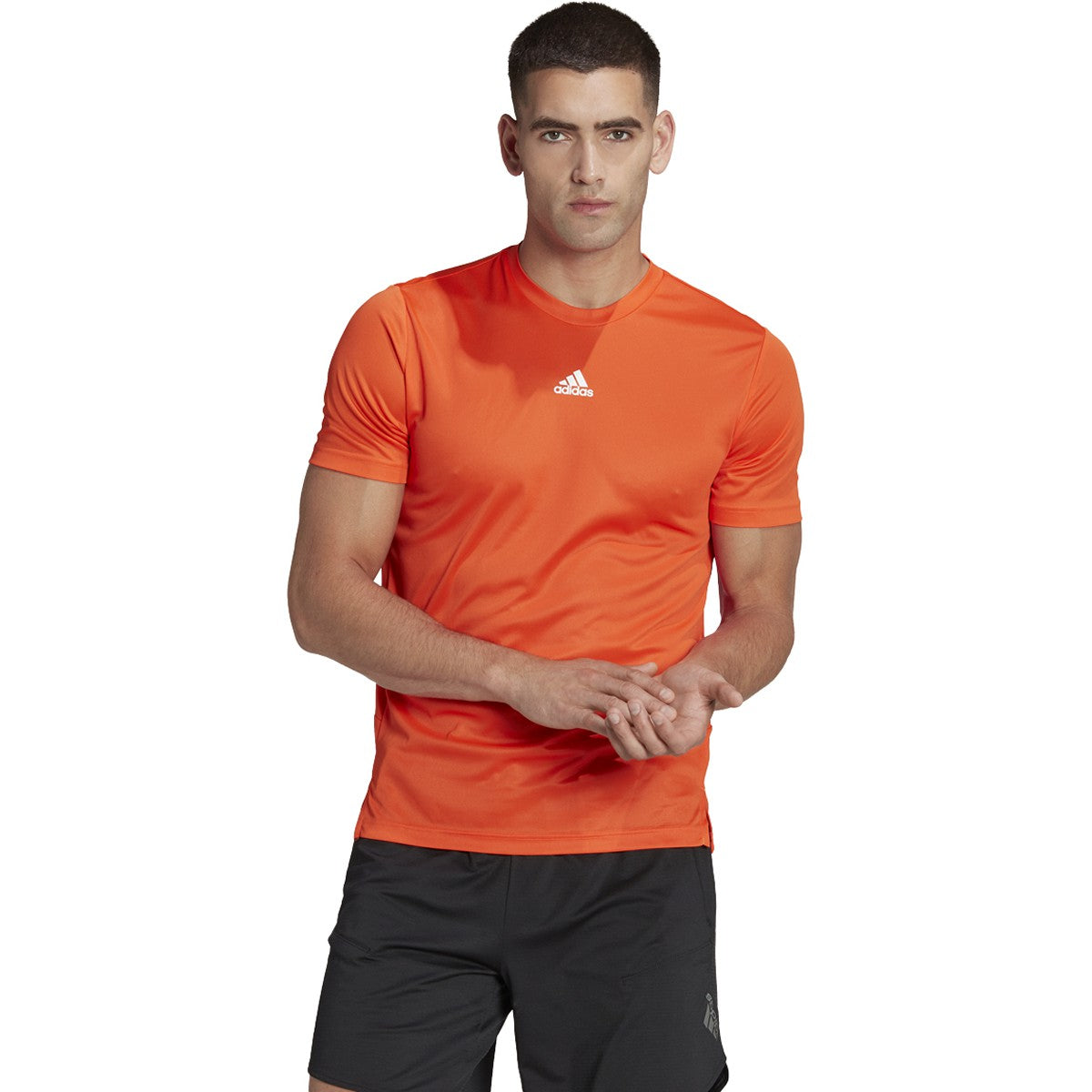 adidas HIIT Back 3 Stripes Mens Training Tee