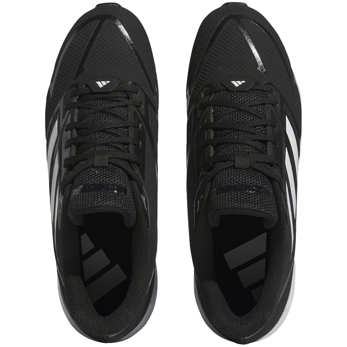 adidas Icon 8 Mid Mens Baseball Cleats in Black and White