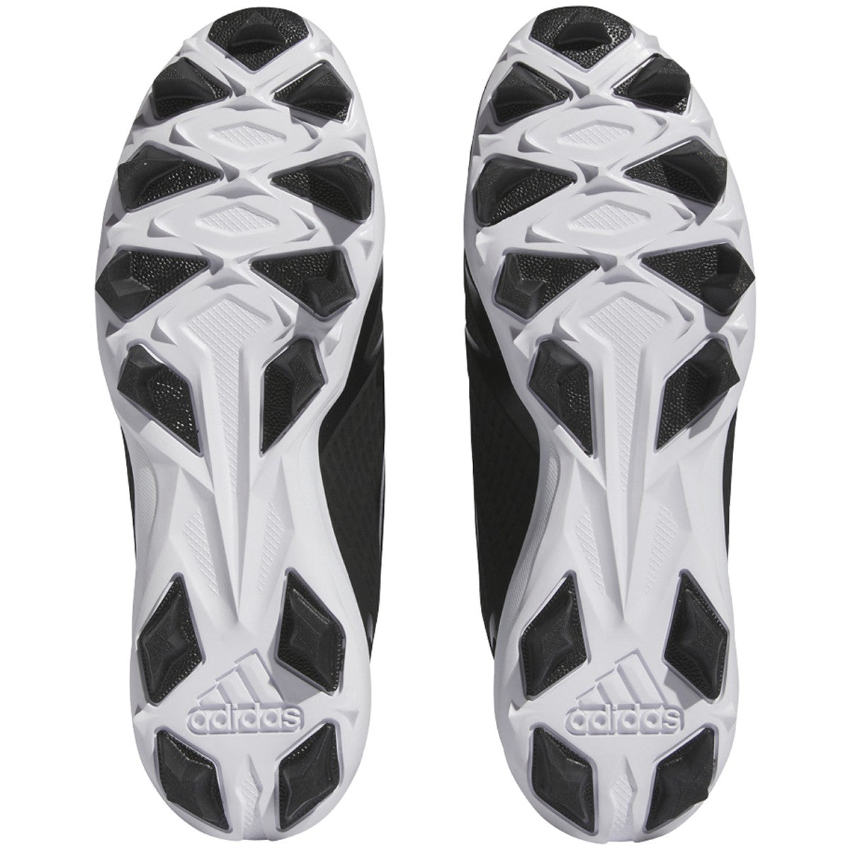 adidas Icon 8 Mid Mens Baseball Cleats in Black and White