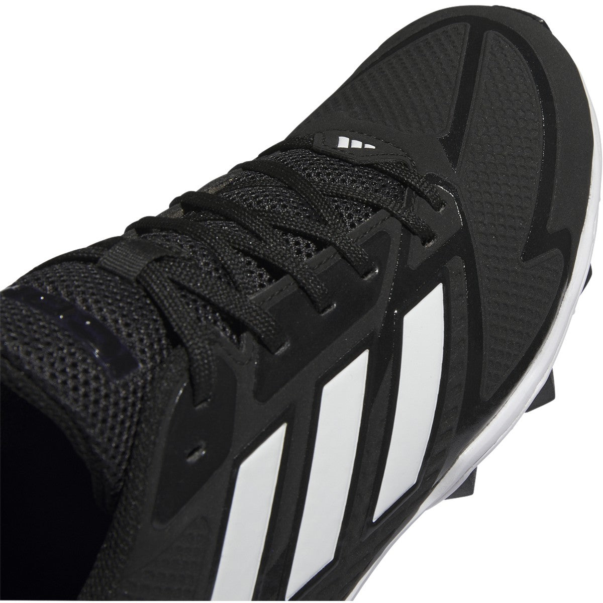 adidas Icon 8 Mid Mens Baseball Cleats in Black and White