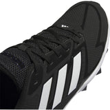 adidas Icon 8 Mid Mens Baseball Cleats in Black and White