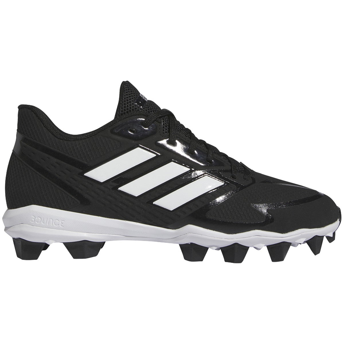 adidas Icon 8 Mid Mens Baseball Cleats in Black and White