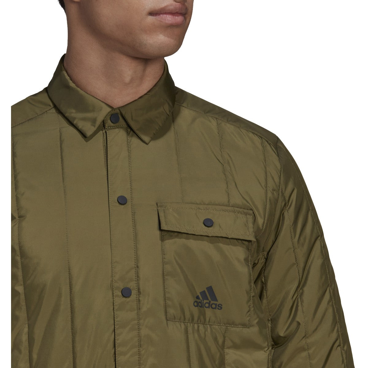 adidas Itavic 3-Stripe Lite Shirt Jacket - Mens Outdoor