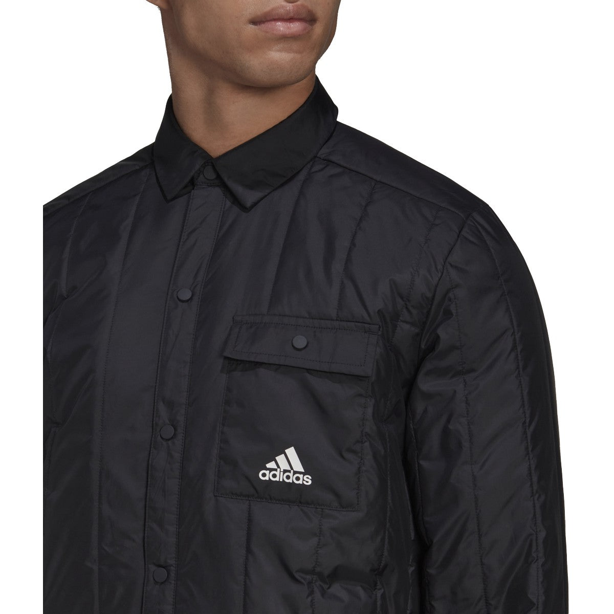 adidas Itavic 3-Stripe Lite Shirt Jacket - Mens Outdoor