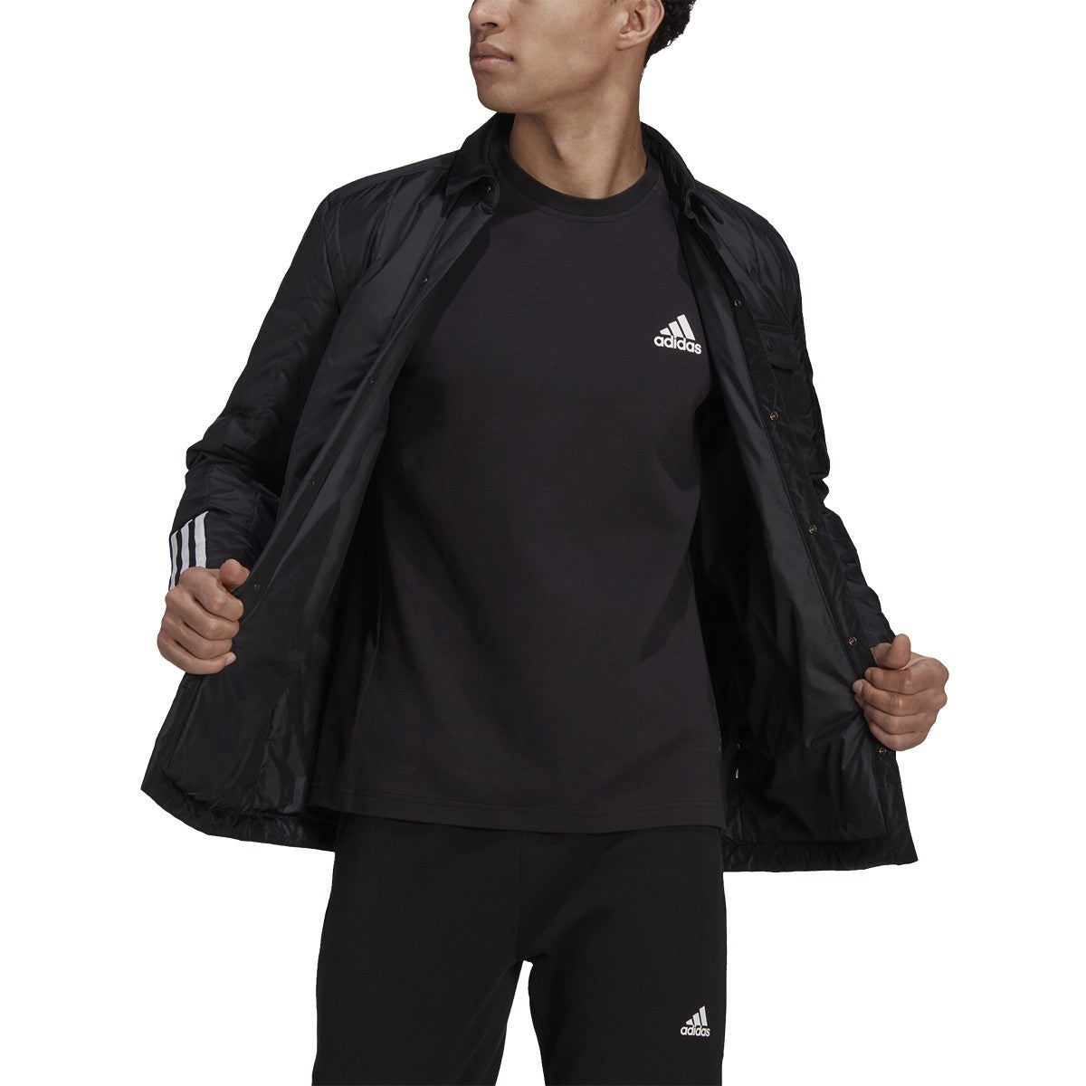 adidas Itavic 3-Stripe Lite Shirt Jacket - Mens Outdoor