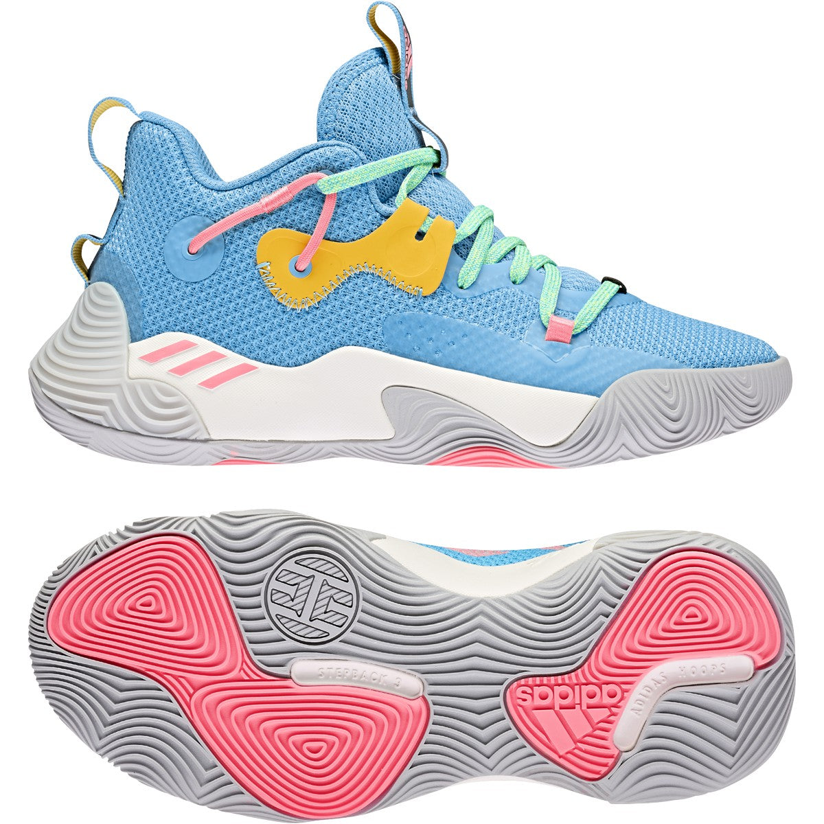 adidas James Harden Stepback 3 Youth Basketball Shoes in Blue