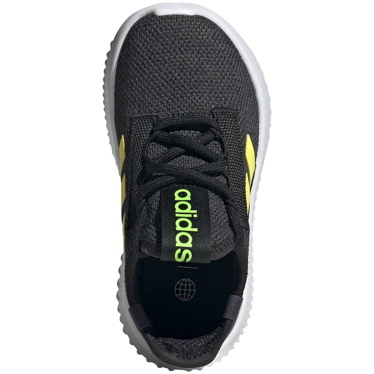 adidas Kaptir 2.0 Kids Running Sneakers with Yellow Stripes