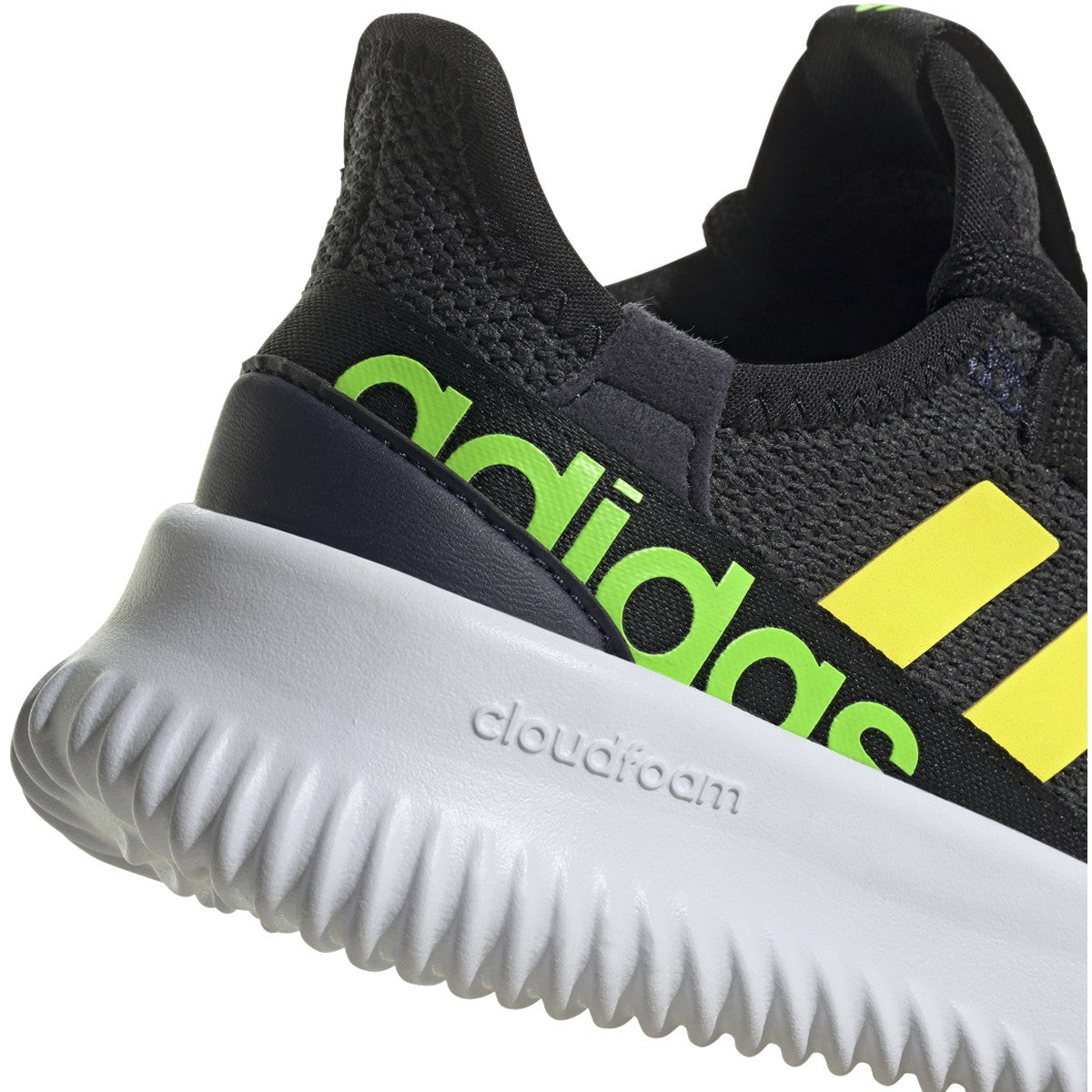 adidas Kaptir 2.0 Kids Running Sneakers with Yellow Stripes