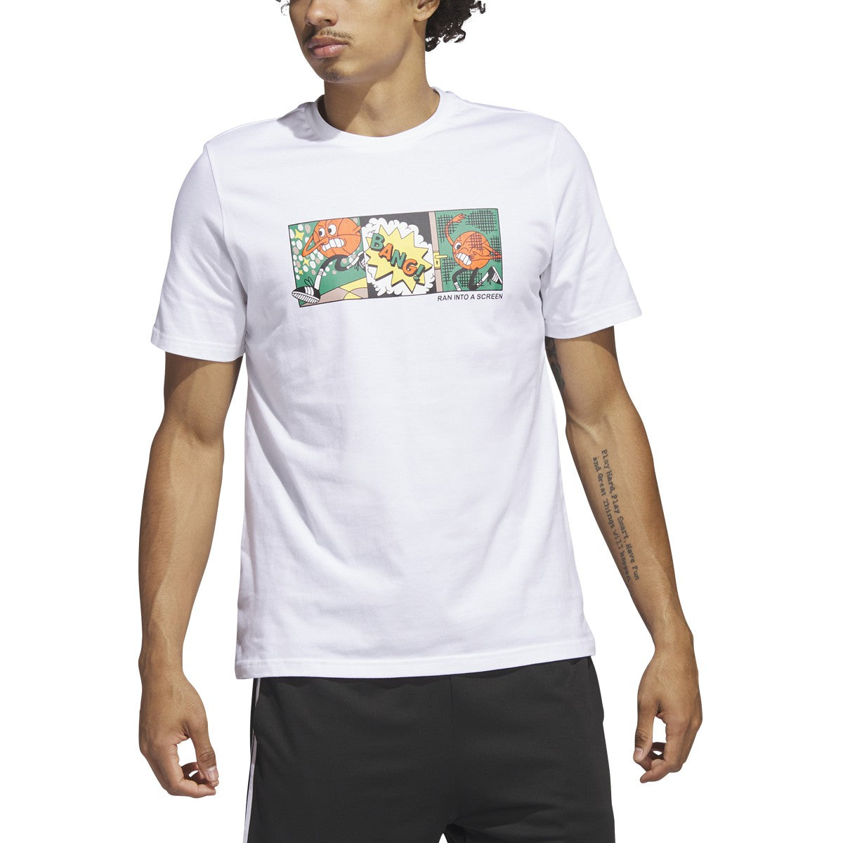 adidas Lil Stripe Basketball Mens Graphic Tee