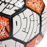 adidas Lionel Messi Club Soccer Ball in White Black and Solar Red