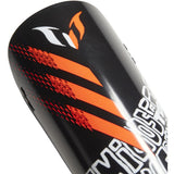 adidas Lionel Messi Match Youth Soccer Shin Guards in Black and Solar Red