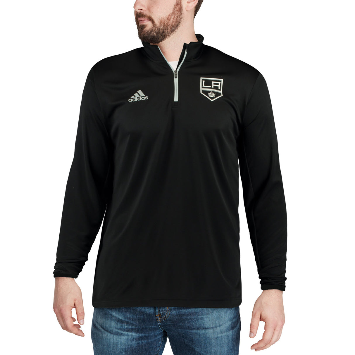 adidas Los Angeles Kings 1/4 Zip Pullover Top - Men's Hockey
