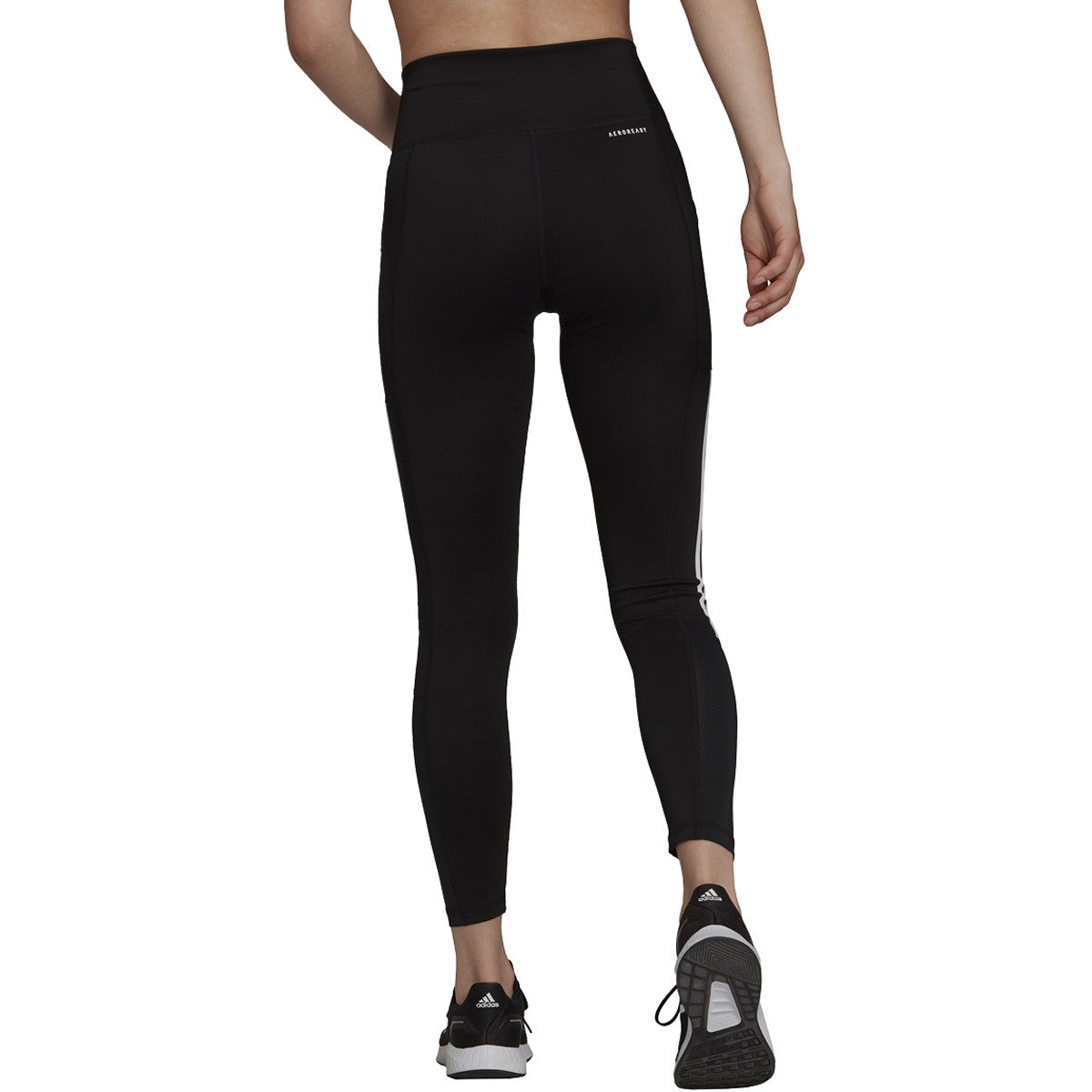 adidas Mesh High-Rise 3-Stripes Seven-Eighths Training Womens Tights