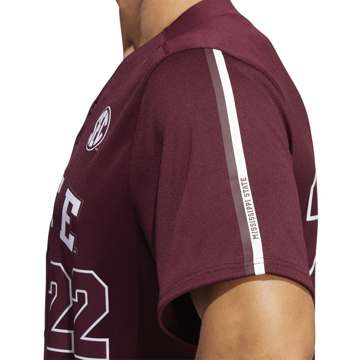 adidas Mississippi State Mens Baseball Jersey