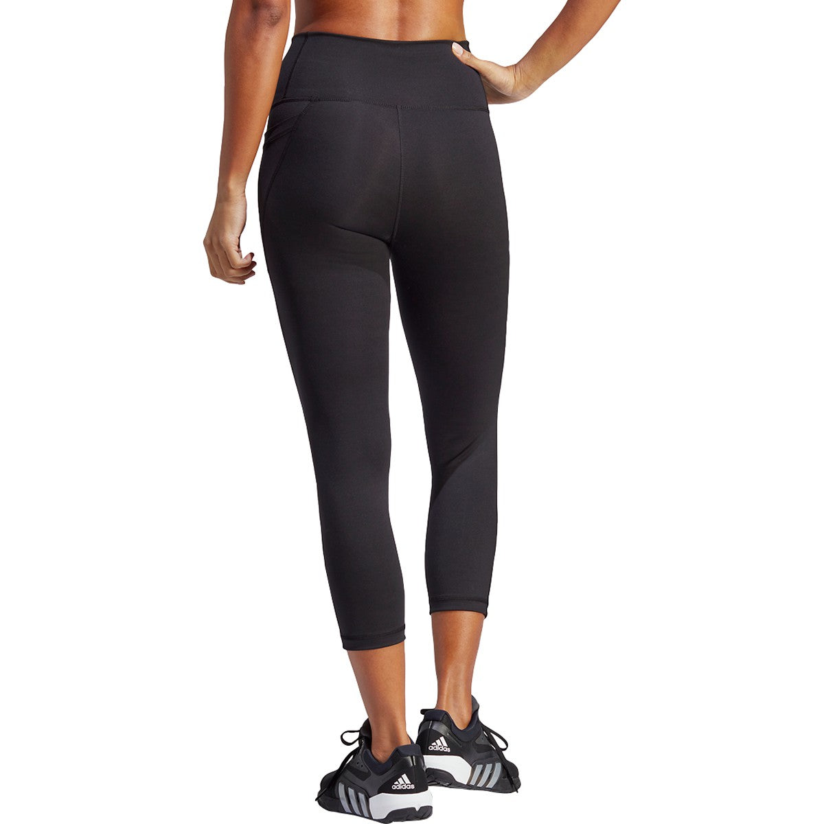 adidas Optime Stash Pocket Three Quarter Womens Training Tights