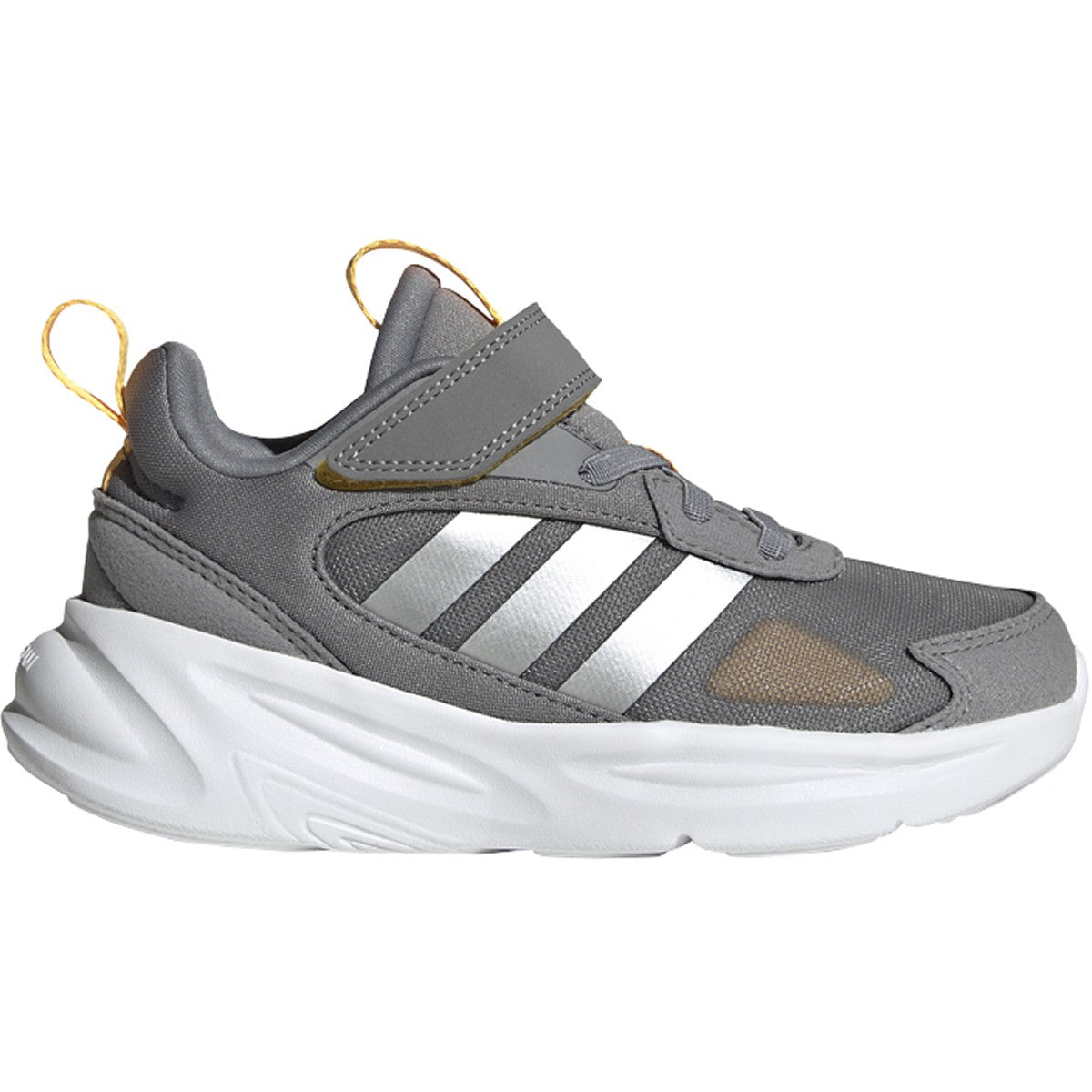 adidas Ozelle Kids Running Shoes with Elastic Laces and Top Strap