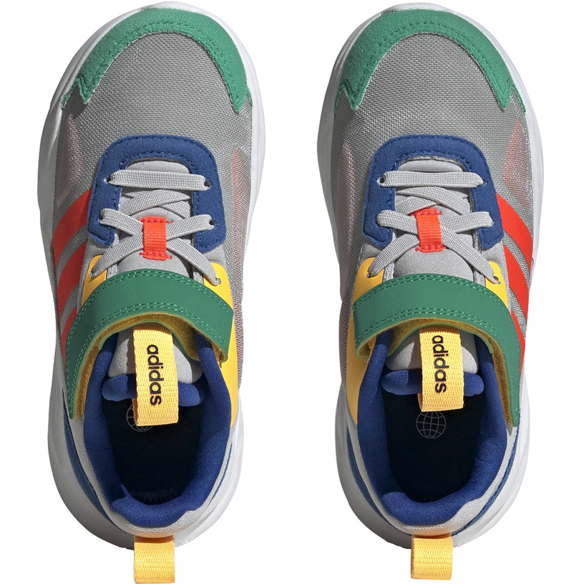 adidas Ozelle Kids Running Shoes with Elastic Laces and Top Strap