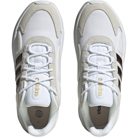 adidas Ozelle Womens Running Shoes in White and Gold