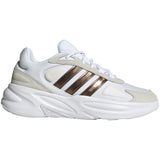 adidas Ozelle Womens Running Shoes in White and Gold