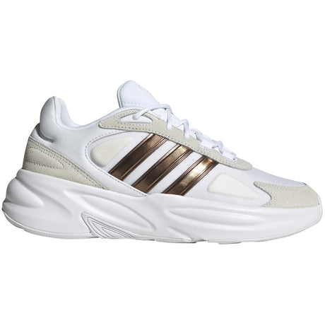 adidas Ozelle Womens Running Shoes in White and Gold