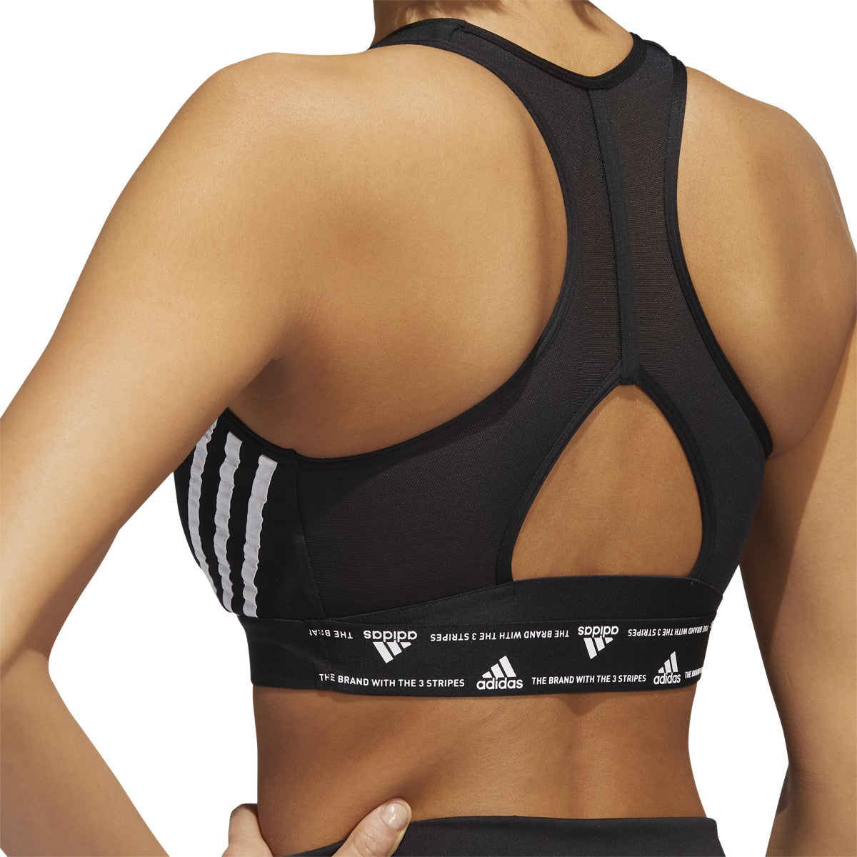 adidas Powerreact 3 Stripes Medium Support Womens Training Bra