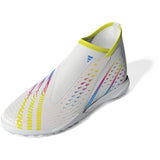 adidas Predator Edge.3 Youth Laceless Soccer Turf Shoes in White