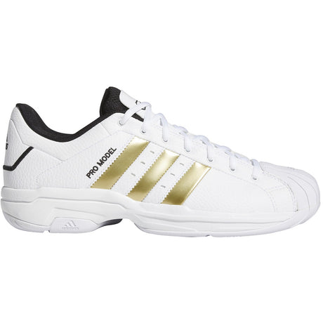 adidas Pro Model 2G Low Mens Basketball Shoes in White