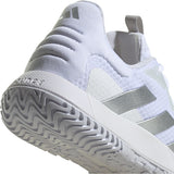 adidas Solematch Control Womens Tennis Shoes in White and Silver