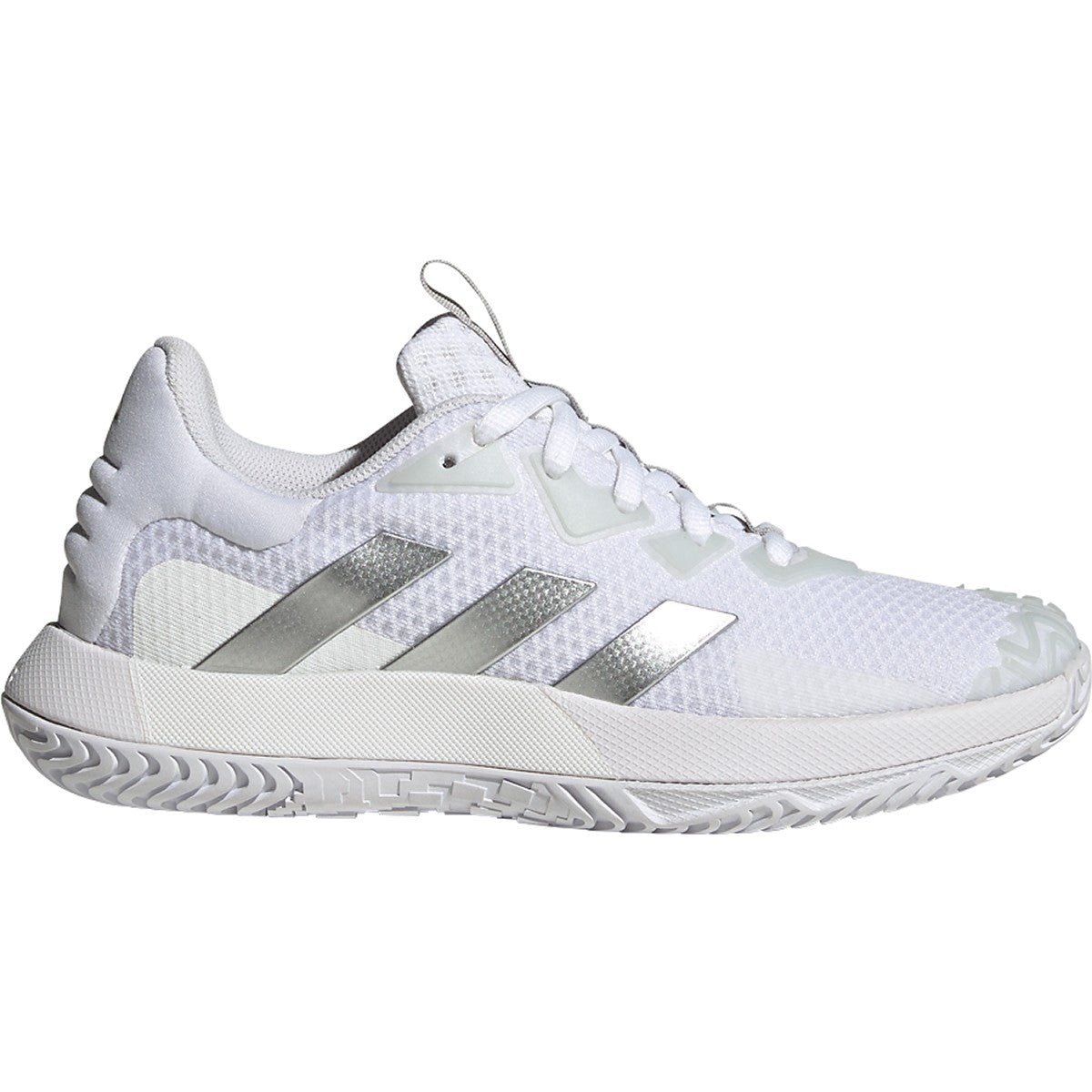 adidas Solematch Control Womens Tennis Shoes in White and Silver