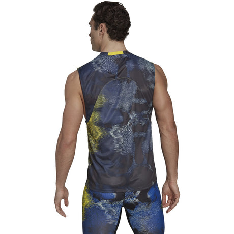 adidas Techfit Allover Print Sleeveless Tee - Mens Training