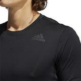 adidas Techfit Fitted Long Sleeve 3 Stripes Top - Mens Training